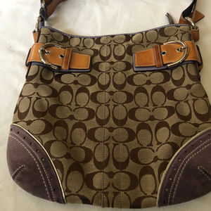 Coach Light Purple Beige Duffle